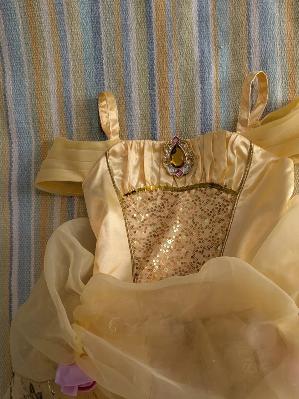 ⭐ Beautiful Disney Store Belle yellow ball gown costume 5/6